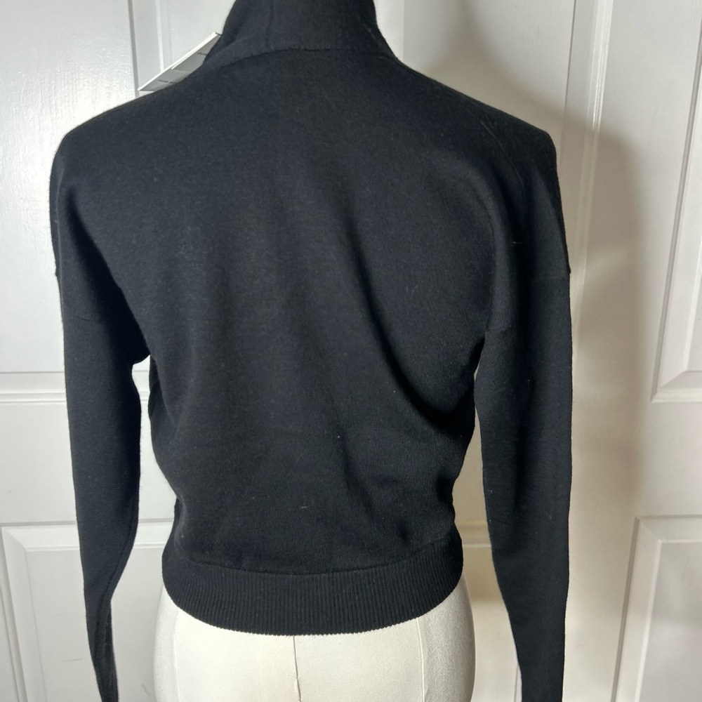 NWT CLUB MONACO MERINO RELAXED CARDIGAN BLACK (size XXS) - Picture 8 of 9